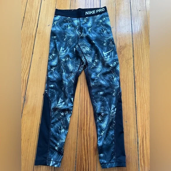 Nike Bottoms Nike Pro Drifit Leggings With Floral Pattern
